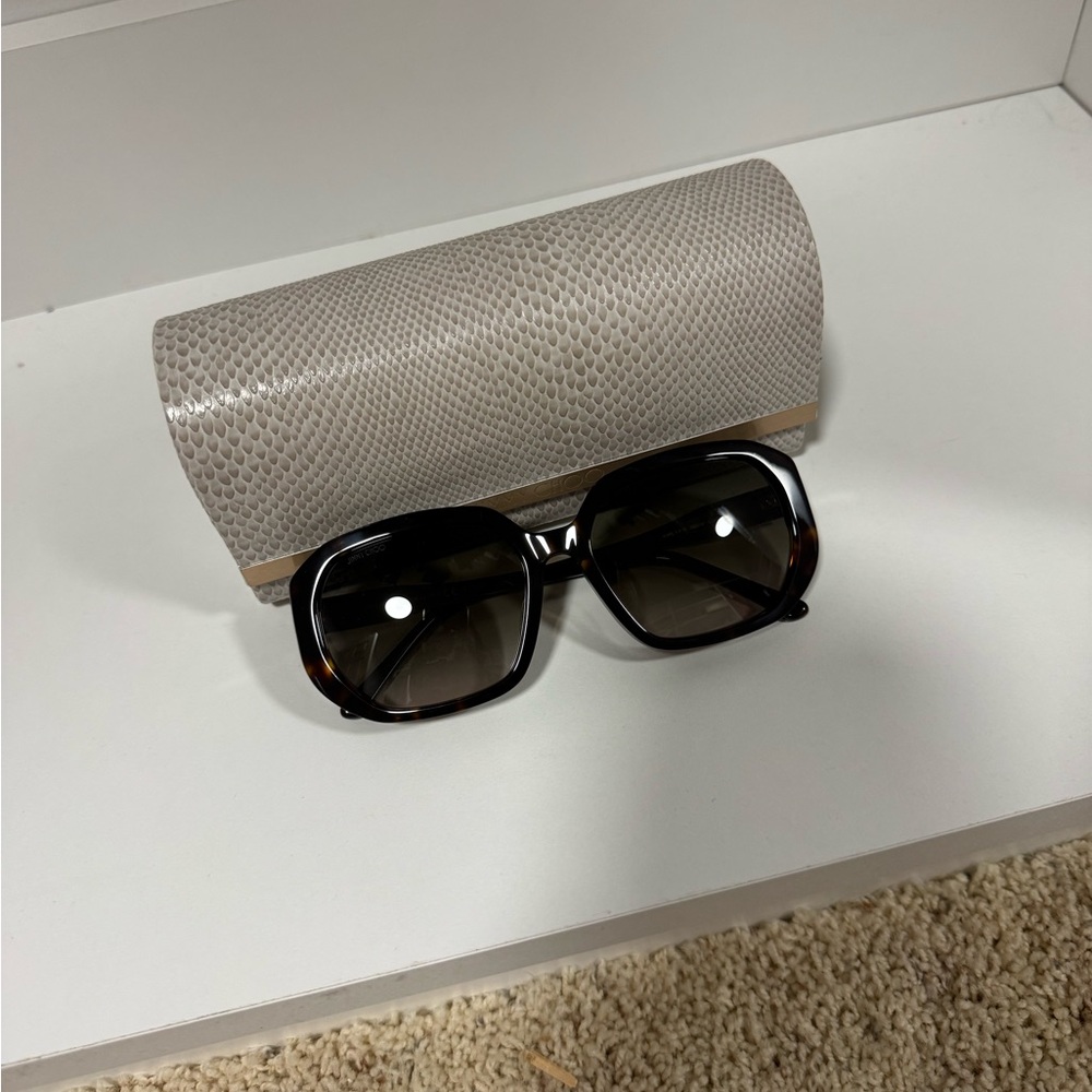 Jimmy Choo Elegant Black Sunglasses with Case